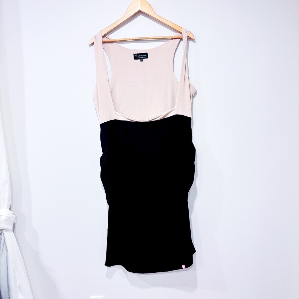 🌼NWOT🌼 LAIT‎ DE POULE – Black & nude fitted nursing dress *